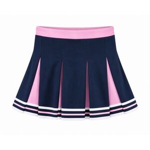 Clockwise‎ Girls Navy Blue Pink Pleated Cheerleading Skirt 4T varsity toddler